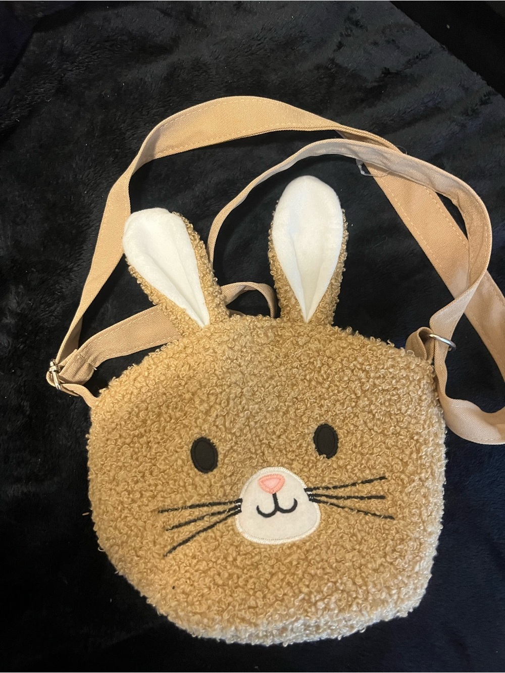 & Other Stories Kids Bunny Shoulder Bag in Tan and White